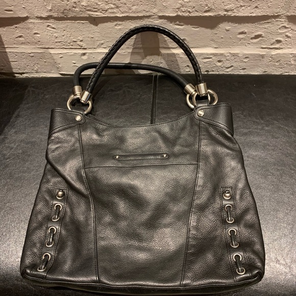 B. Makowsky Black Leather Hobo/Shoulder Bag - Picture 11 of 15